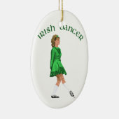 Soft Shoe Irish Dancer in Green Keramisch Ornament (Rechts)