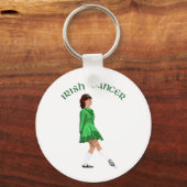 Soft Shoe Irish Dancer in Green Sleutelhanger (Voorkant)
