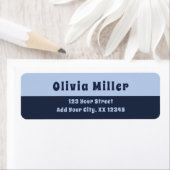 Soft Sky Blue - Bold Retro Address Label (Insitu)
