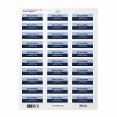 Soft Sky Blue - Bold Retro Address Label (Full Sheet)