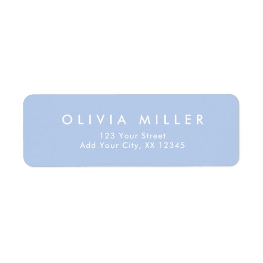 Soft Sky Blue - Classic Address Label (Voorkant)