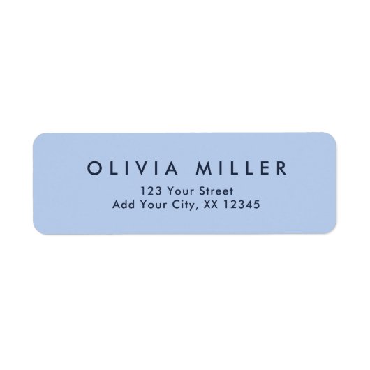 Soft Sky Blue - Classic Address Label (Voorkant)
