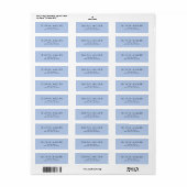 Soft Sky Blue - Classic Address Label (Full Sheet)