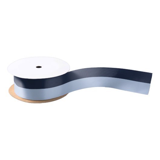 Soft Sky Blue & Dark Blue Satin Ribbon Satijnen Lint (Spoel)