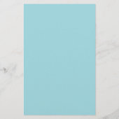 Soft Sky Blue Effen Kleur Briefpapier (Achterkant)