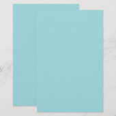 Soft Sky Blue Effen Kleur Briefpapier (Voorkant / Achterkant)