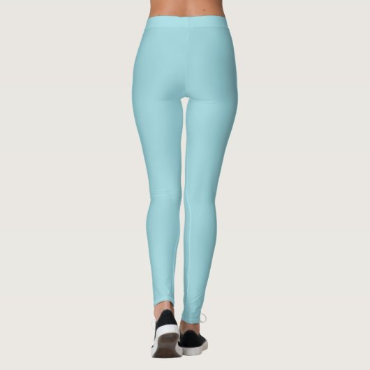 Soft Sky Blue Effen Kleur Leggings (Achterkant)