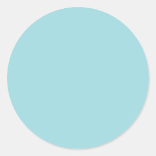 Soft Sky Blue Effen Kleur Ronde Sticker