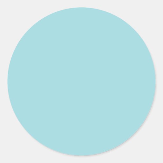 Soft Sky Blue Effen Kleur Ronde Sticker (Voorkant)