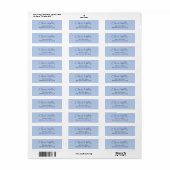 Soft Sky Blue - Elegant Address Label (Full Sheet)