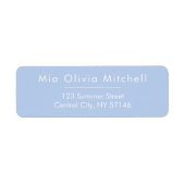 Soft Sky Blue Minimal Address Labels (Voorkant)