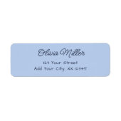 Soft Sky Blue - Modern Address Label (Voorkant)
