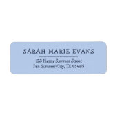 Soft Sky Blue - Stylish Return Address Labels (Voorkant)