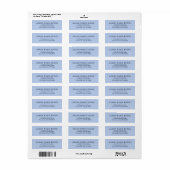 Soft Sky Blue - Stylish Return Address Labels (Full Sheet)