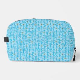 Soft Sky Blue & White Watercolor Ditsy Floral Patt Toilettasje