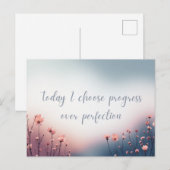 Soft Sky Celebrate Growth and Progress Affirmation Briefkaart (Voorkant / Achterkant)