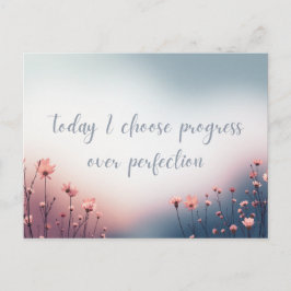 Soft Sky Celebrate Growth and Progress Affirmation Briefkaart