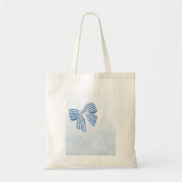 Soft Sky Esthetische Canvas tas - Gestreepte Blue 