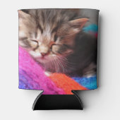 Soft Sleepy Newborn Kitten Phototgraph Blikjeskoeler (Voorkant)