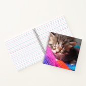 Soft Sleepy Newborn Kitten Phototgraph Notitieboek (Binnen)