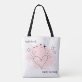Soft Soul Deep Feeling Personalized Tote Bag (Achterkant)