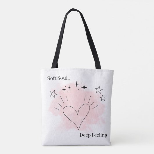 Soft Soul Deep Feeling Personalized Tote Bag (Achterkant)