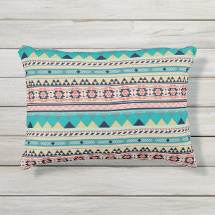Soft Southwest Tribal Pattern Pink Turquoise Gold Buitenkussen