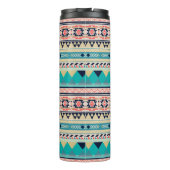 Soft Southwest Tribal Pattern Pink Turquoise Gold Thermosbeker (Achterkant)