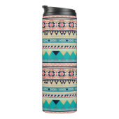 Soft Southwest Tribal Pattern Pink Turquoise Gold Thermosbeker (Geroteerd rechts)