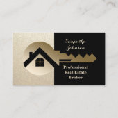 Soft Sparkle Gold Key Real Estate Visitekaartje (Voorkant)