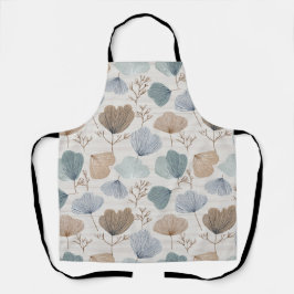 Soft Spring Botanical All-Over Print Apron Schort