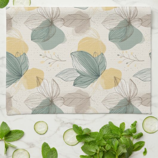 Soft Spring Botanical Kitchen Towels Theedoek (Gevouwen)