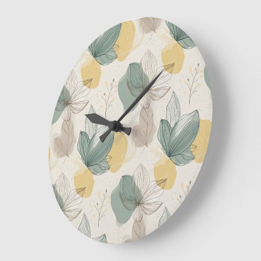 Soft Spring Botanical Wall Clock Grote Klok (Hoek)