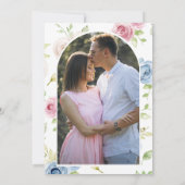 Soft Spring Floral Foto Vrijgezellenfeest Kaart (Achterkant)