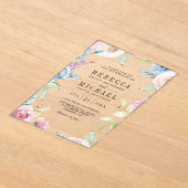 Soft Spring Floral Wedding Acryl Uitnodigingen (Laagn)