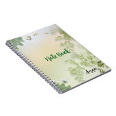 Soft Spring Leaves & Floral Pastel Background Notitieboek (Rechterzijde)