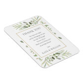 Soft Spring Leaves Greenery Baby shower Poem Magneet (Rechterzijde)
