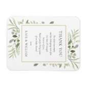 Soft Spring Leaves Greenery Baby shower Poem Magneet (Horizontaal)