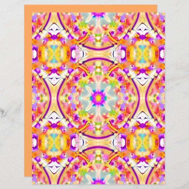 Soft Spring Pastels Tie Dye Patroon (Voorkant / Achterkant)