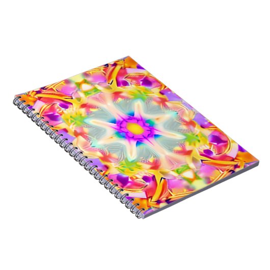 Soft Spring Pastels Tie Dye Patroon Notitieboek (Rechterzijde)