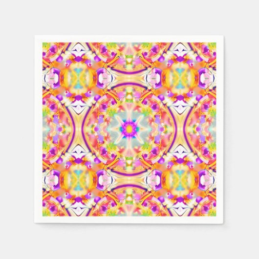 Soft Spring Pastels Tie Dye Patroon Servet (Voorkant)