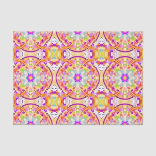 Soft Spring Pastels Tie Dye Patroon Tissuepapier (Voorkant)