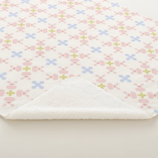 Soft Spring Petal Tile Sherpa Deken (3/4)