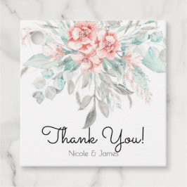Soft Spring Summer Floral Greenery Elegant Wedding Bedankjes Labels
