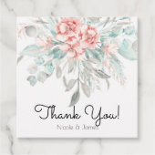 Soft Spring Summer Floral Greenery Elegant Wedding Bedankjes Labels (Voorkant)