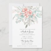 Soft Spring Summer Floral Greenery Elegant Wedding Kaart (Voorkant)