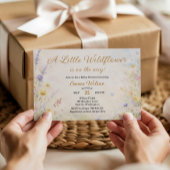 Soft Spring Wildflower Meadow Baby in Bloom Kaart