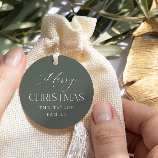 Soft Spruce Green Gepersonaliseerde Kerstcadeau Ta Bedankjes Labels