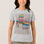 Soft Squares and Happy Lines Tri-Blend Shirt (Voorkant)