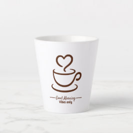 Soft Start Latte Coffee Mok – Minimalistische Hear